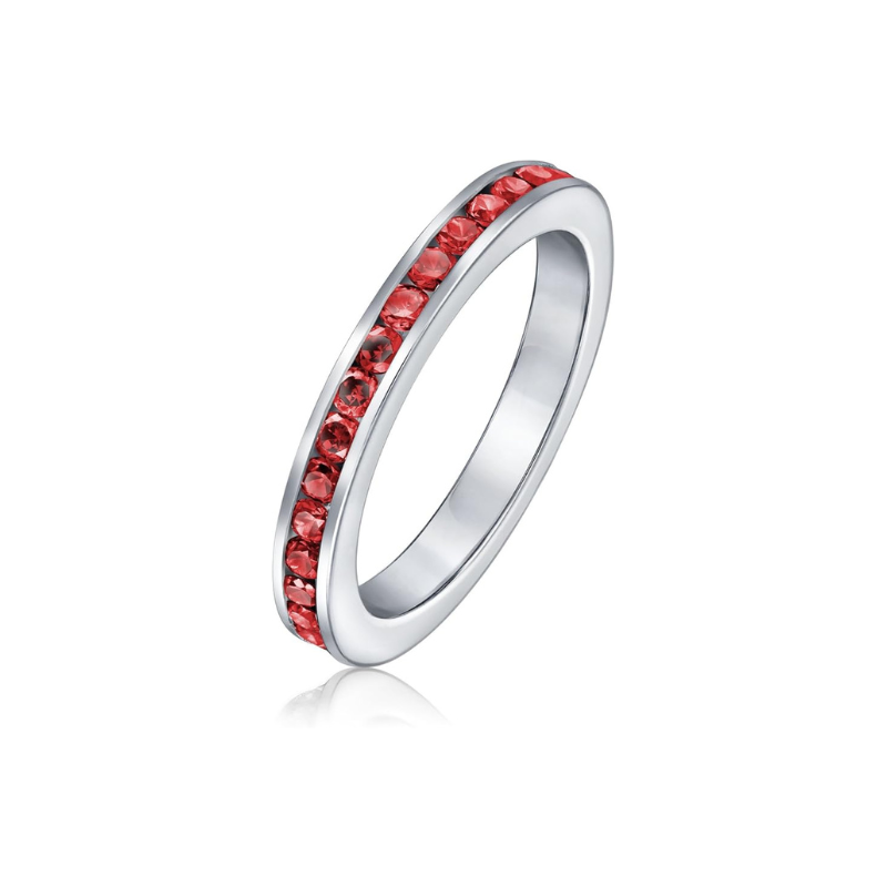 Ruby Infinity Pendentif Collier | Or Blanc