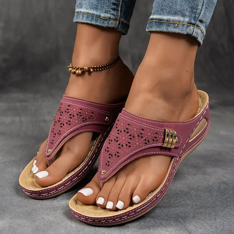 Paula – Sandales vintage avec design artisanal ethnique pour femme