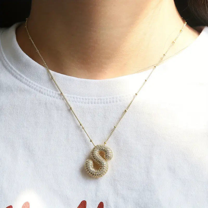 Set de Collier Initial Lettre Bulle | Or
