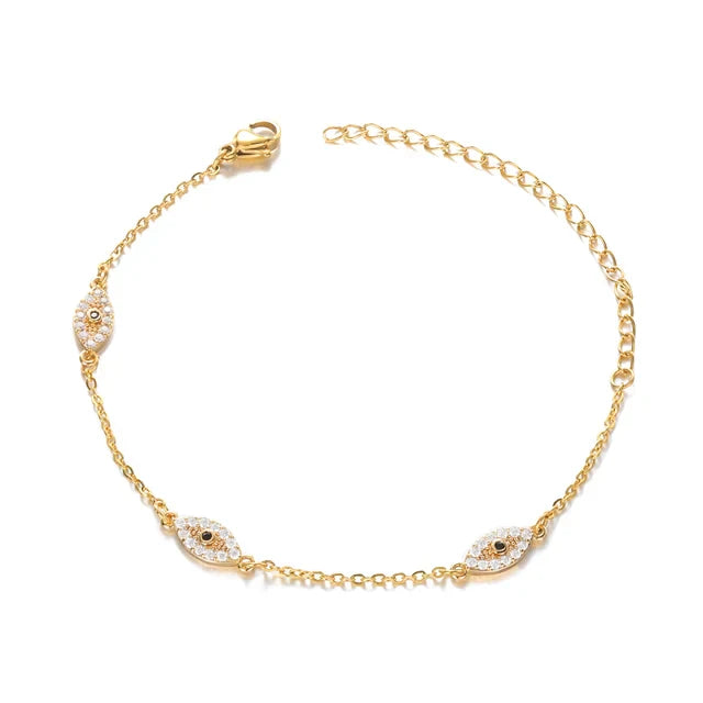 Bracelet Œil Maléfique avec diamants