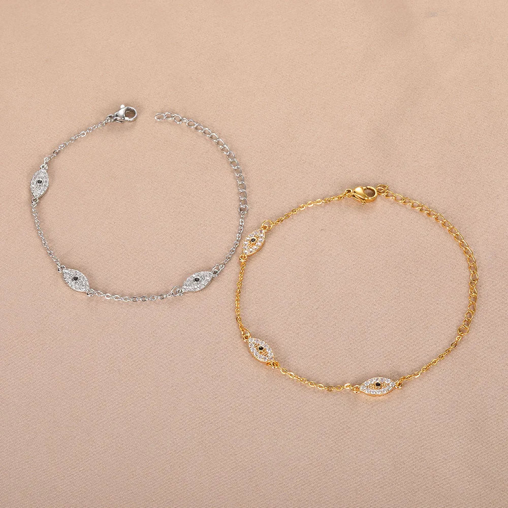 Bracelet Œil Maléfique avec diamants
