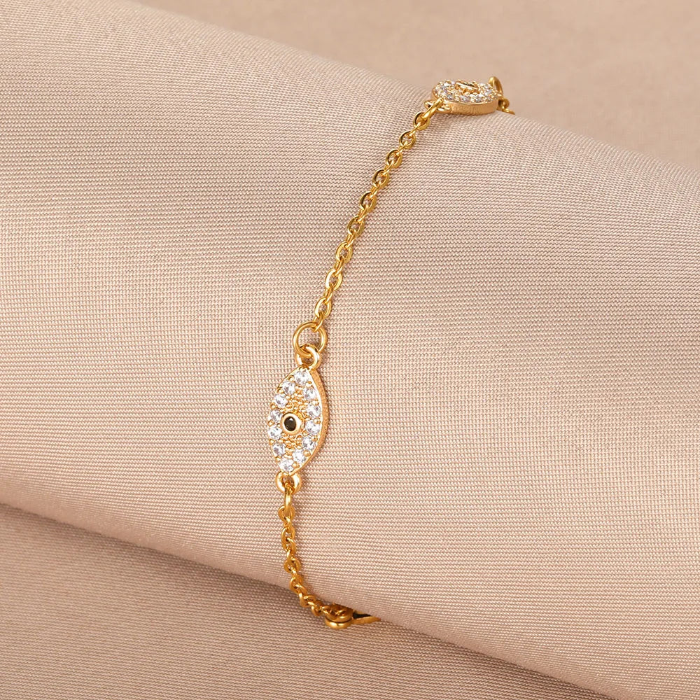 Bracelet Œil Maléfique avec diamants