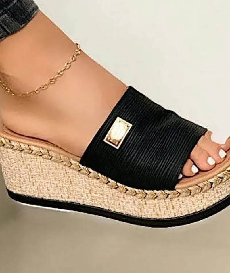 Olivia – Sandales à coin et bout ouvert pour femme