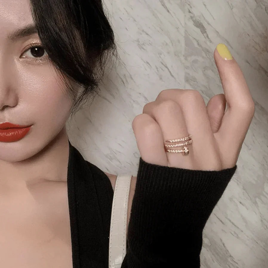 Bague ajustable Épingle d'Athéna