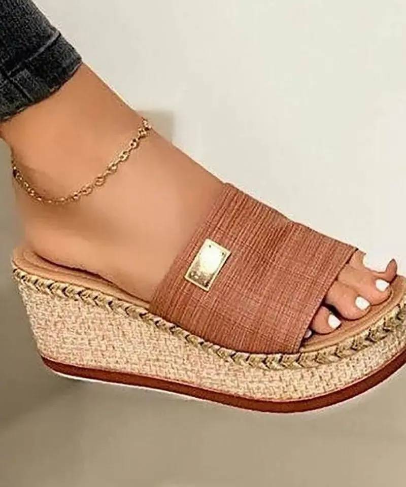 Olivia – Sandales à coin et bout ouvert pour femme