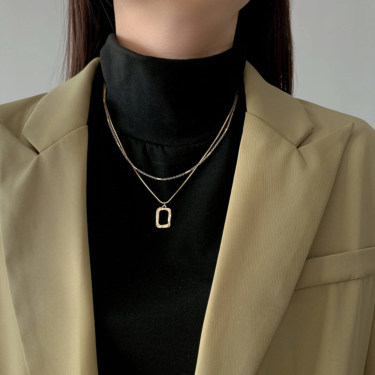 Pendentif Abigail chaînes superposées