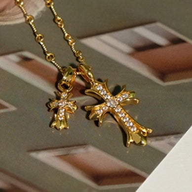 Collier double croix Vivori