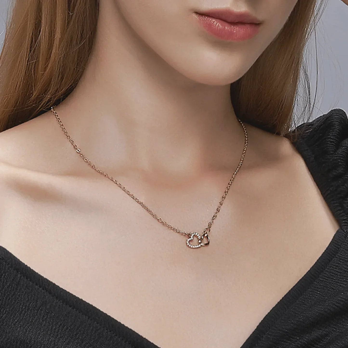 Collier double cœur Cynthia