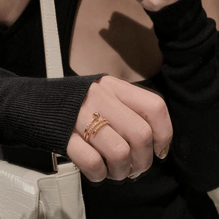 Bague ajustable Épingle d'Athéna
