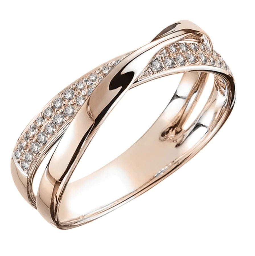 Bague bande tressée Athéna