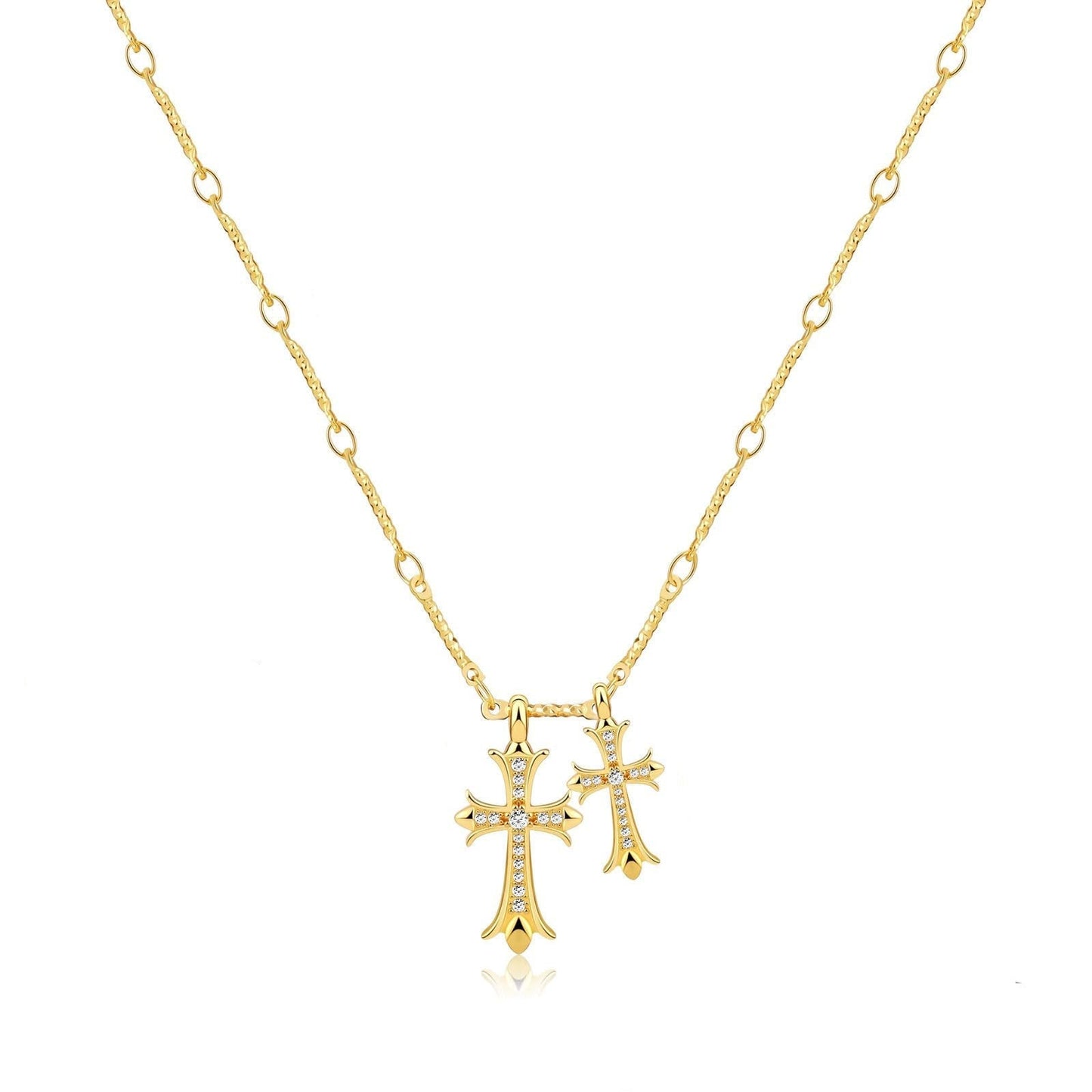 Collier double croix Vivori