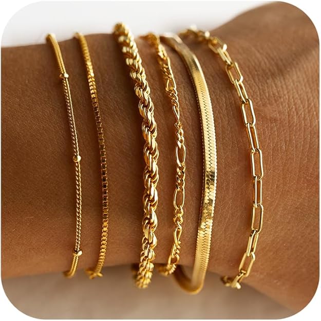 Ensemble de Bracelets Isabella Vernetta | Or Blanc