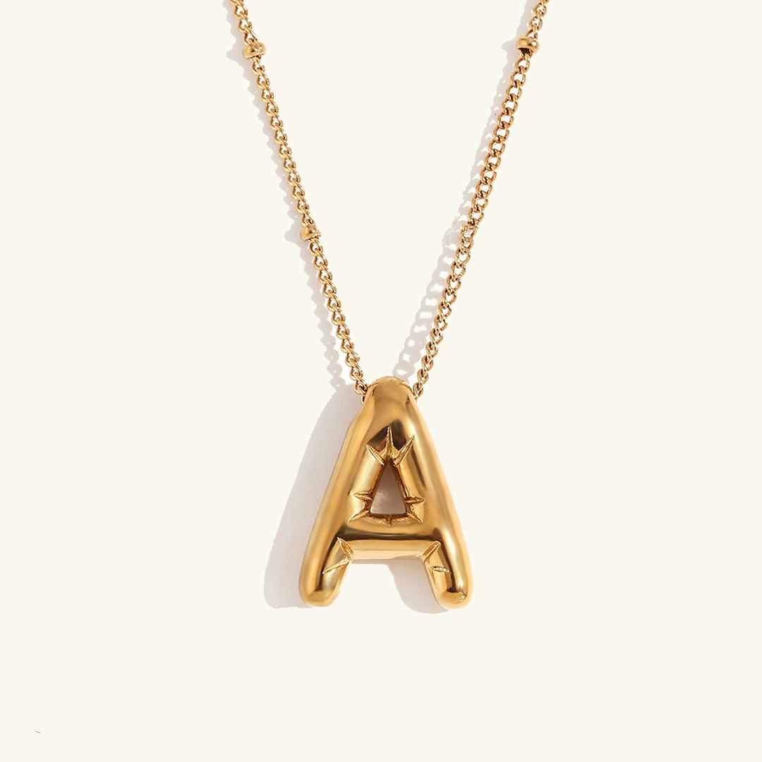 Collier personnalisé initiale avec bulles