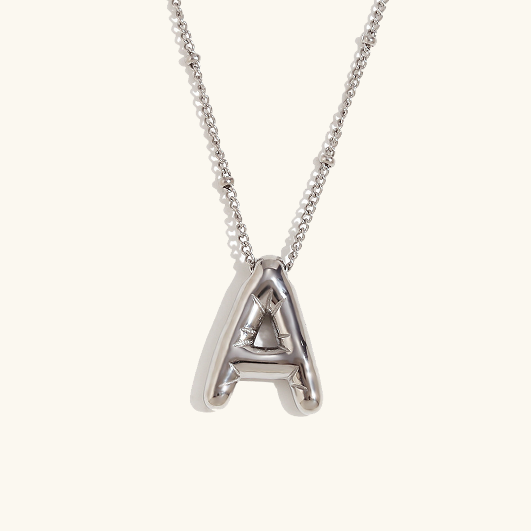 Collier personnalisé initiale avec bulles