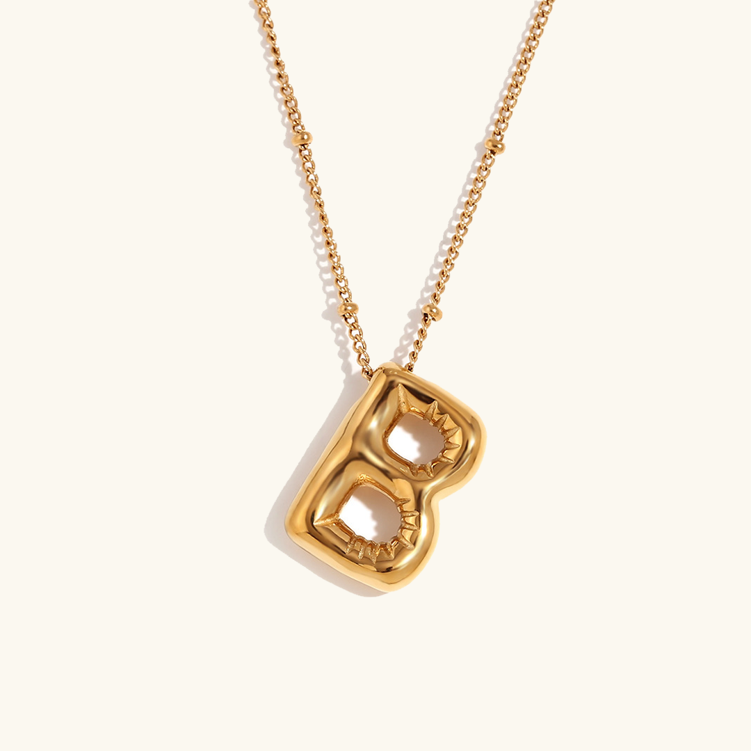Collier personnalisé initiale avec bulles