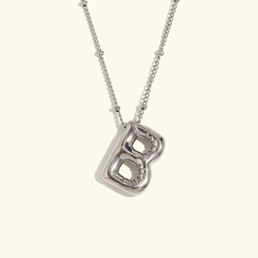 Collier personnalisé initiale avec bulles
