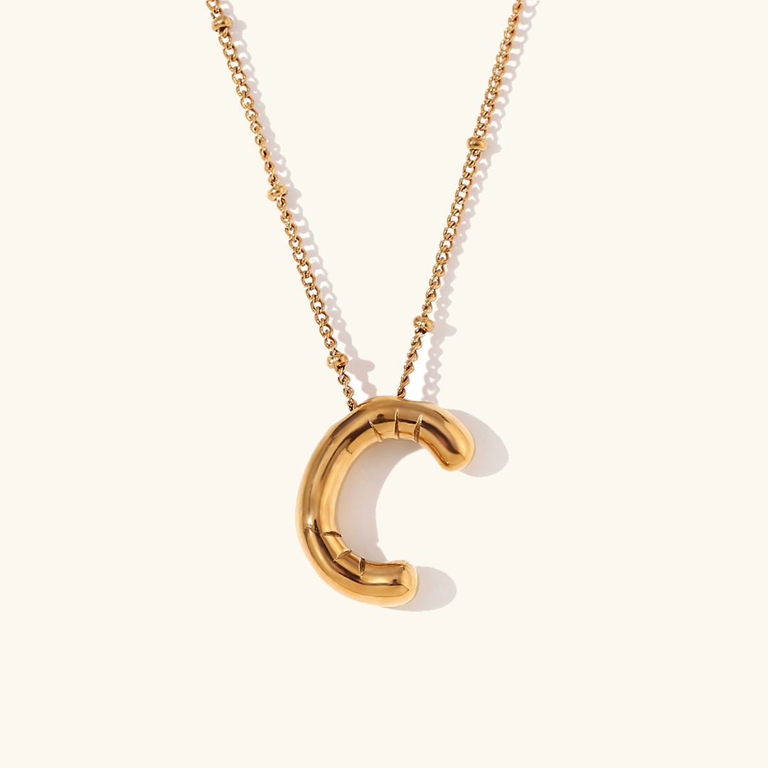 Collier personnalisé initiale avec bulles