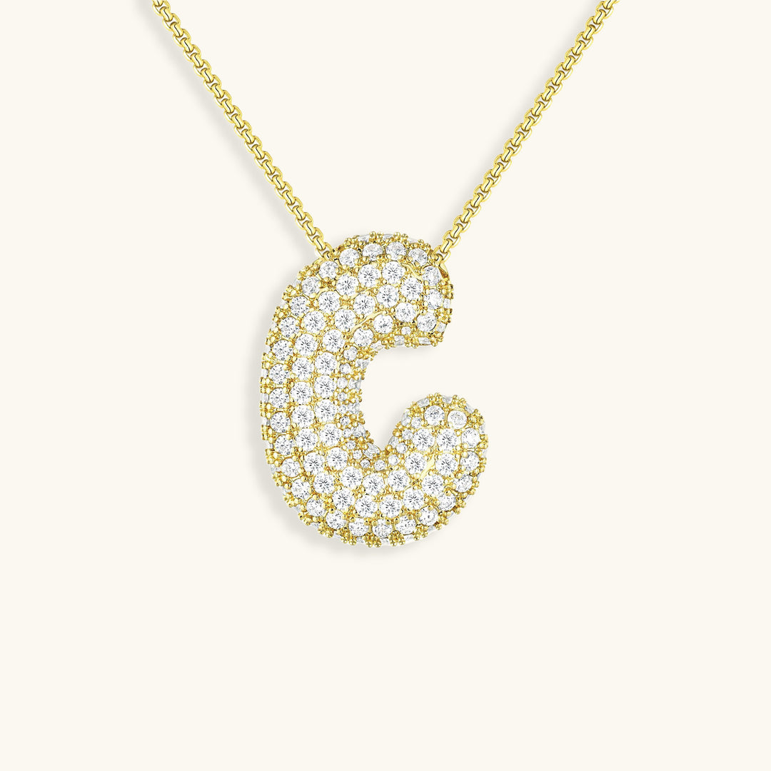 Collier initiale avec bulles Hailey