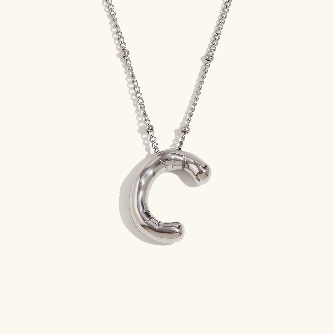 Collier personnalisé initiale avec bulles