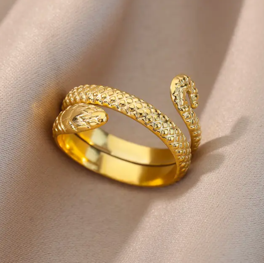 Bague serpent en Plaqué Or 18 carats