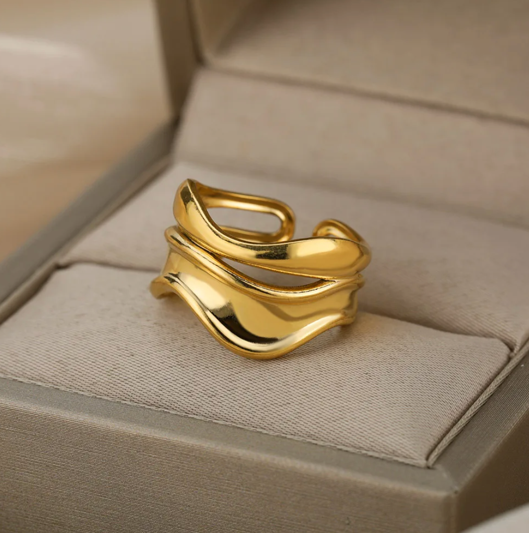 Bague plaqué or 18 carats impériale