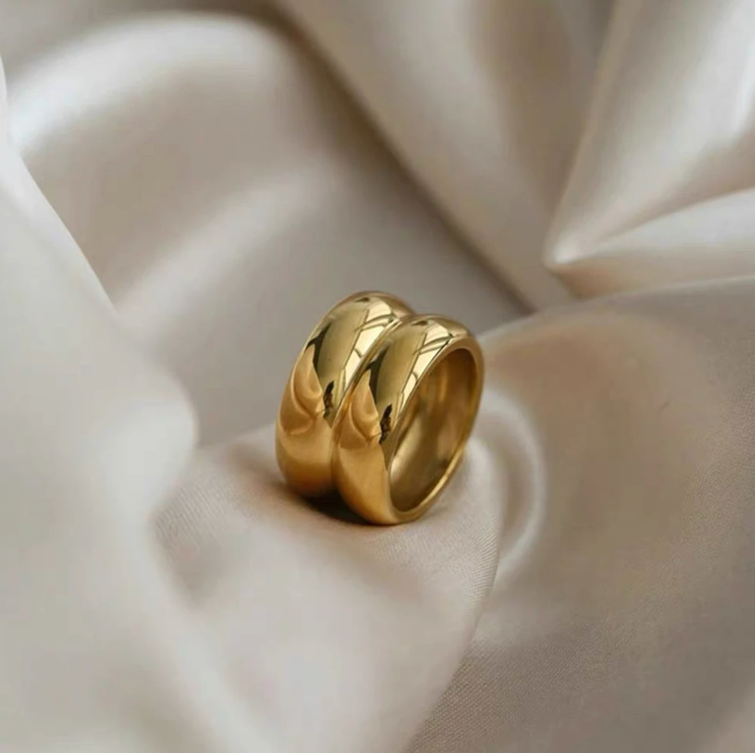 Bague double classique Plaqué or 18 carats