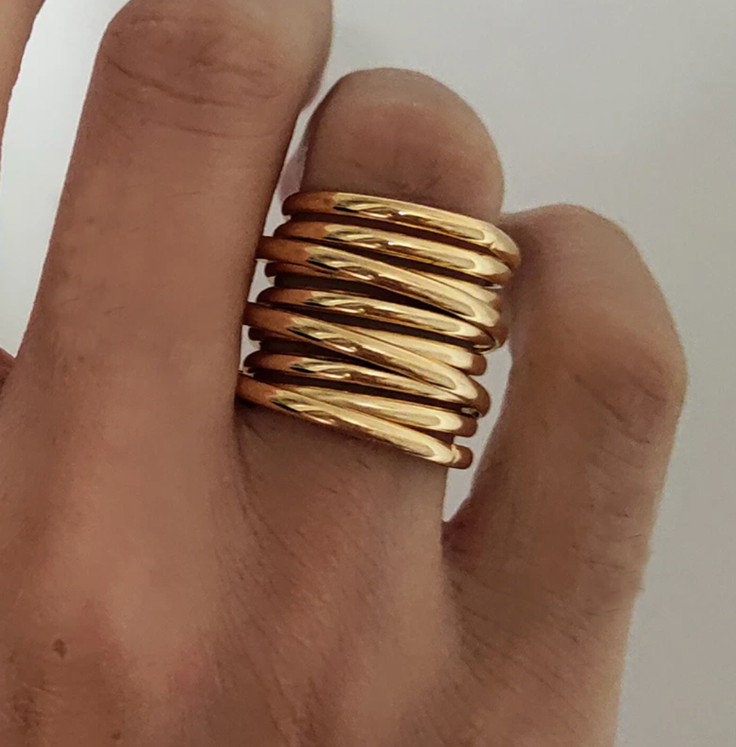 Bague Plaqué Or 18 carats Roman