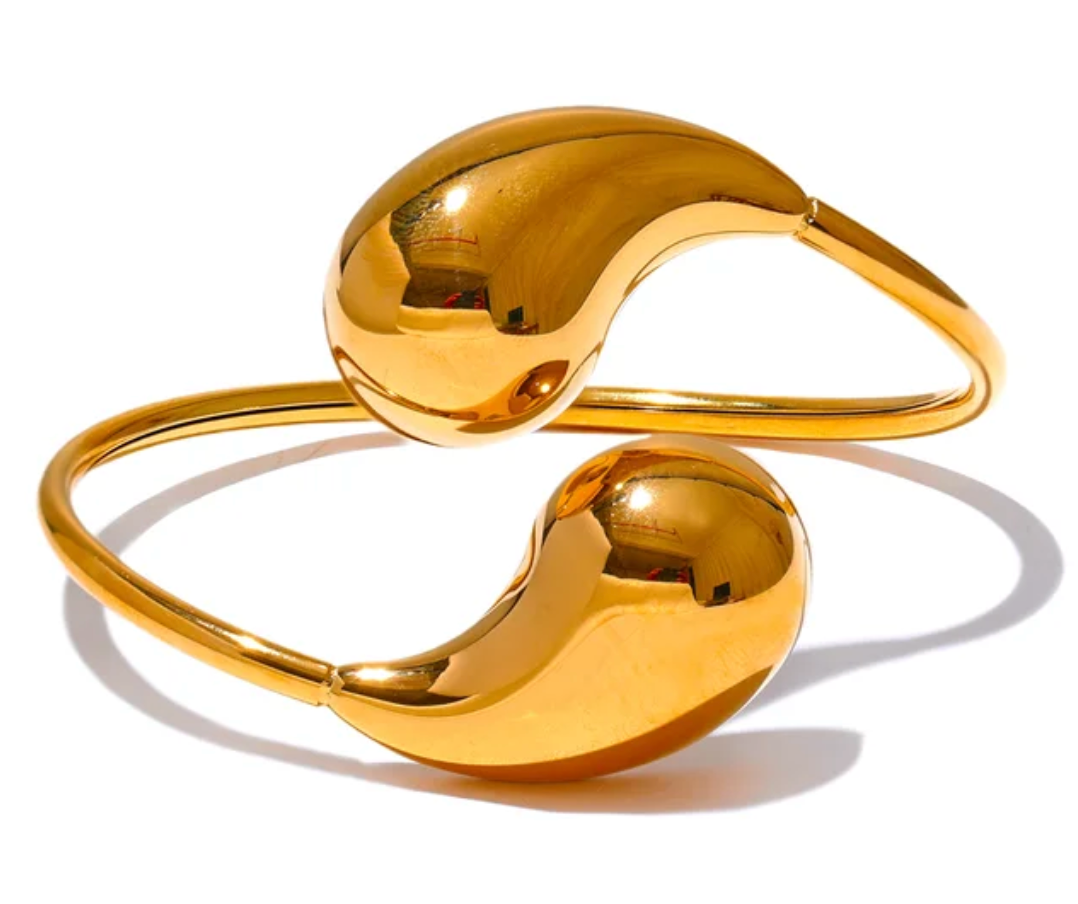 Bracelet Yin Yang en plaqué or 18 carats