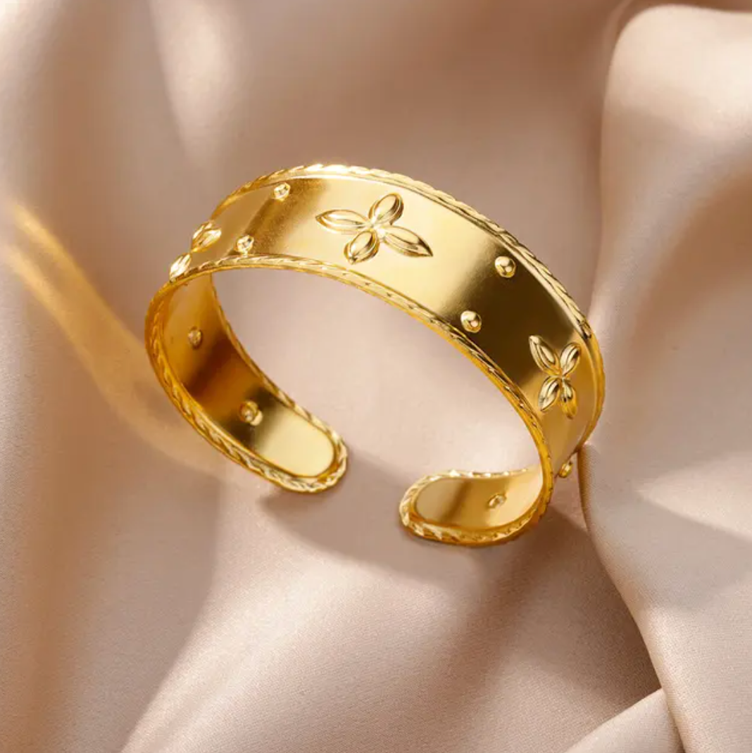 Bracelet en plaqué or 18 carats de style antique