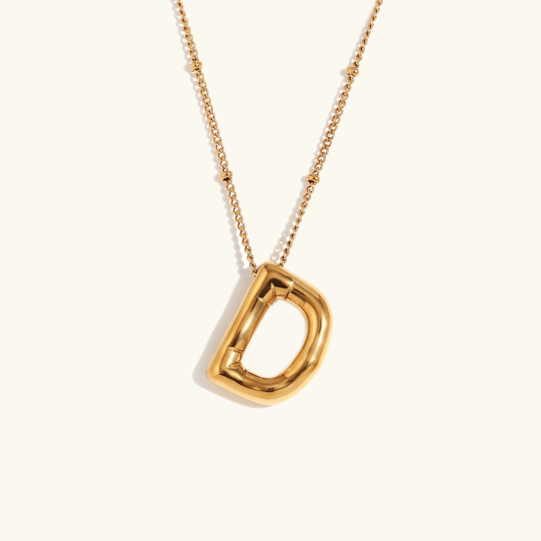 Collier personnalisé initiale avec bulles