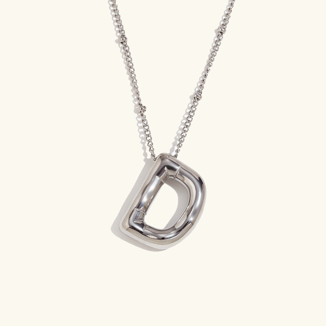Collier personnalisé initiale avec bulles