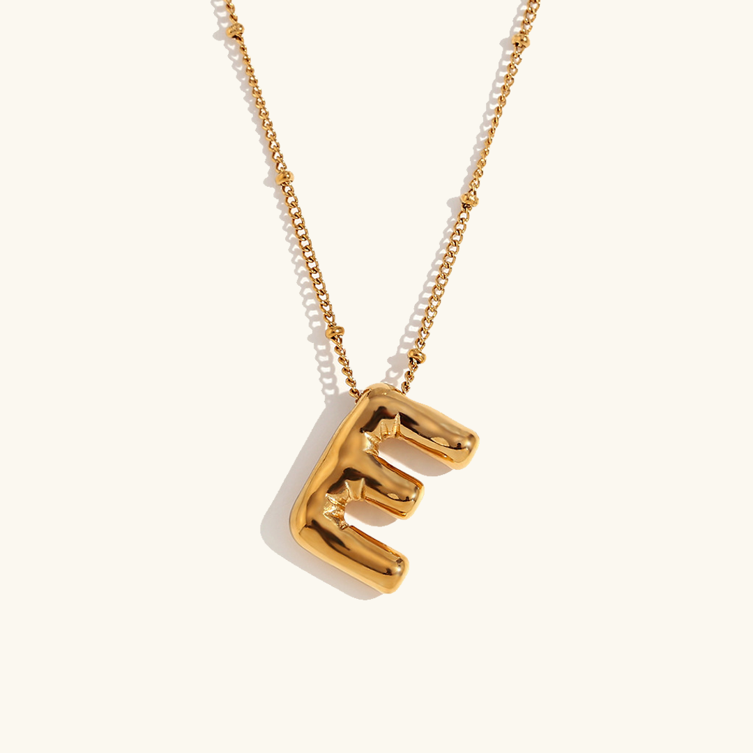 Collier personnalisé initiale avec bulles