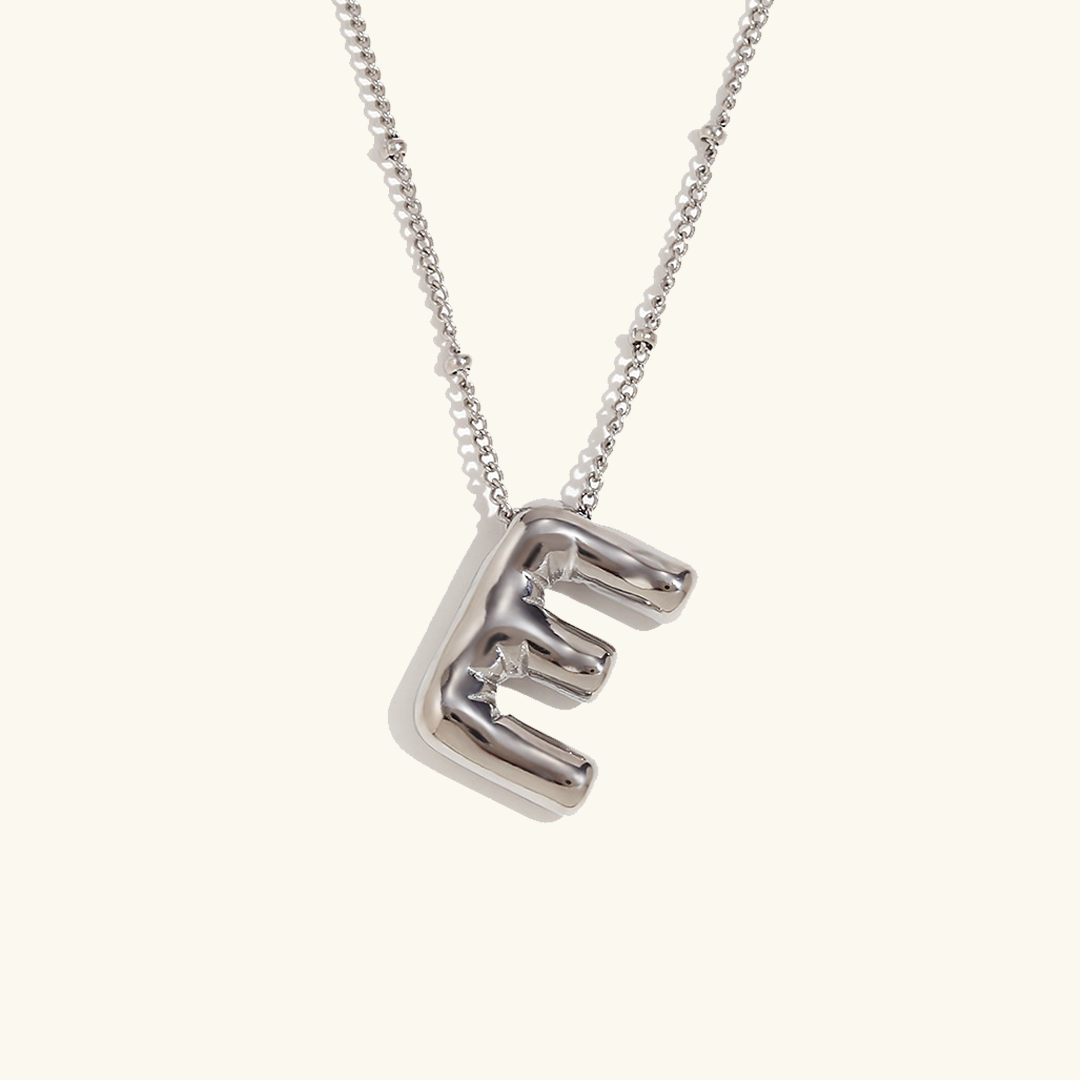Collier personnalisé initiale avec bulles