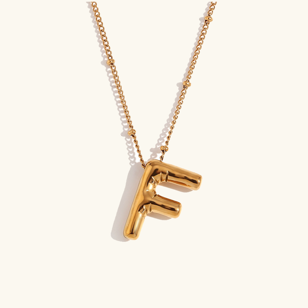 Collier personnalisé initiale avec bulles