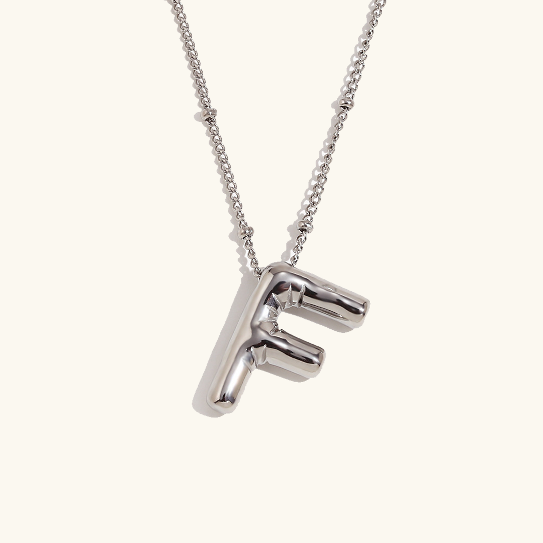 Collier personnalisé initiale avec bulles