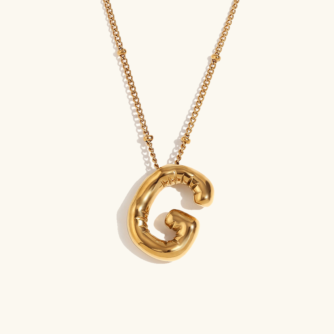 Collier personnalisé initiale avec bulles