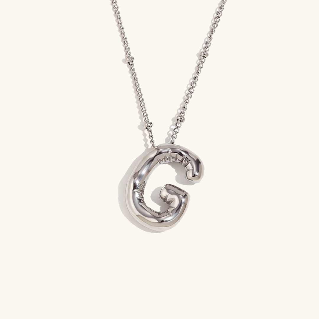 Collier personnalisé initiale avec bulles