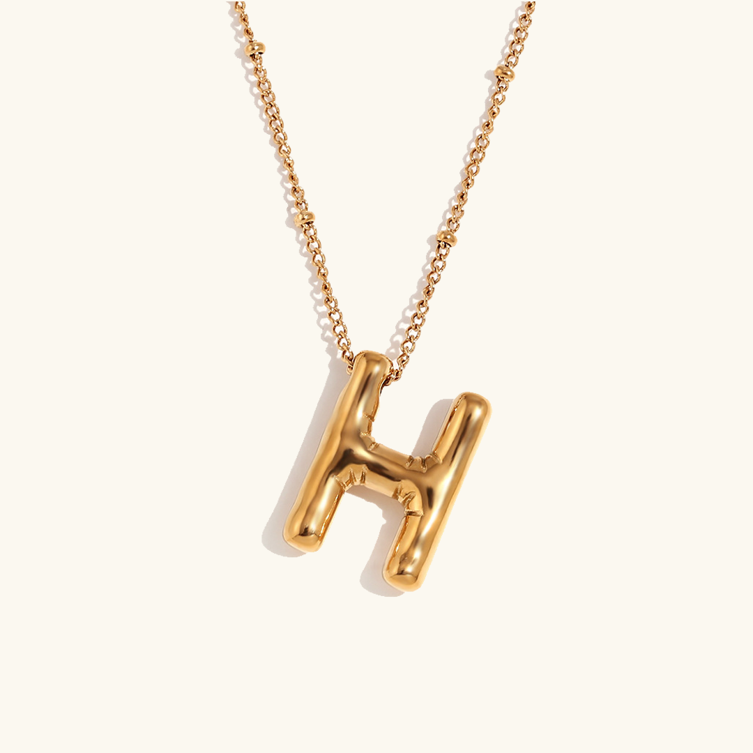 Collier personnalisé initiale avec bulles