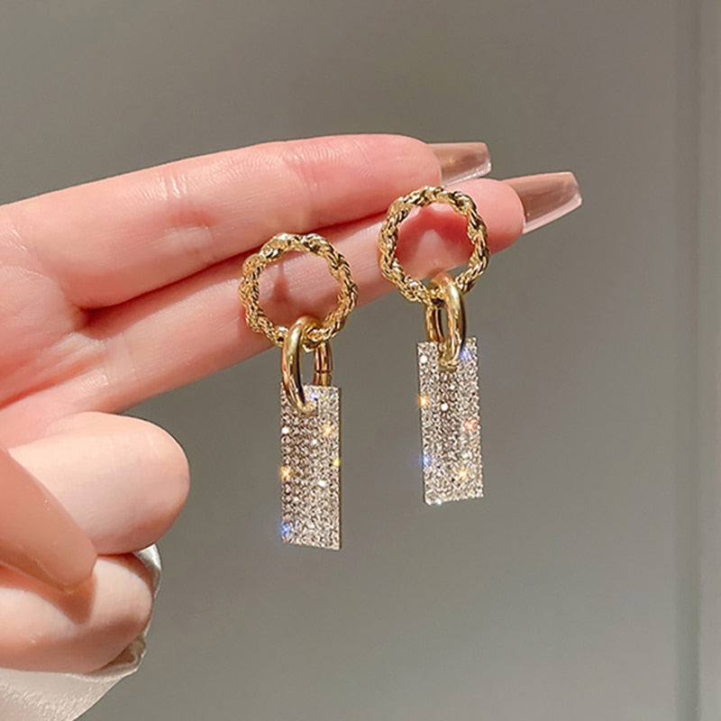 Boucles d'oreilles diamant plaqué or 18 Carats