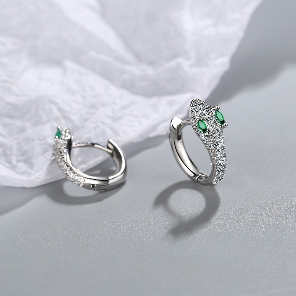 Boucles d'oreilles serpent en argent 925