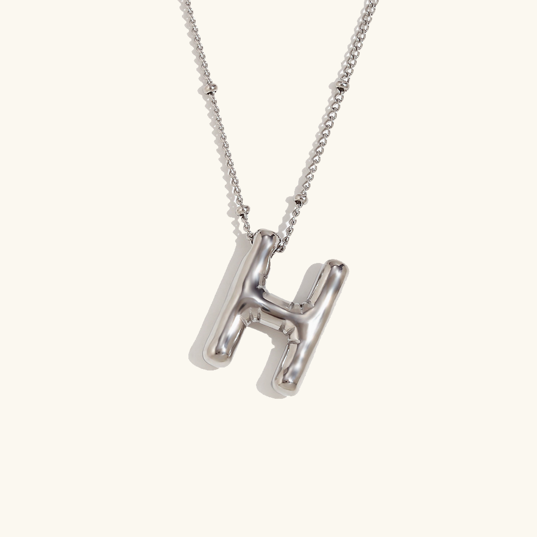 Collier personnalisé initiale avec bulles