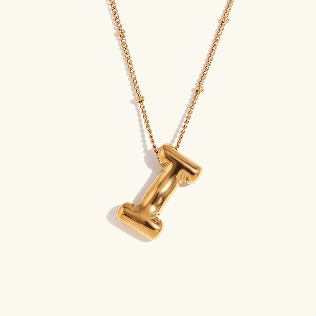 Collier personnalisé initiale avec bulles