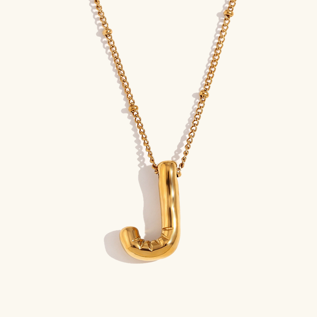 Collier personnalisé initiale avec bulles