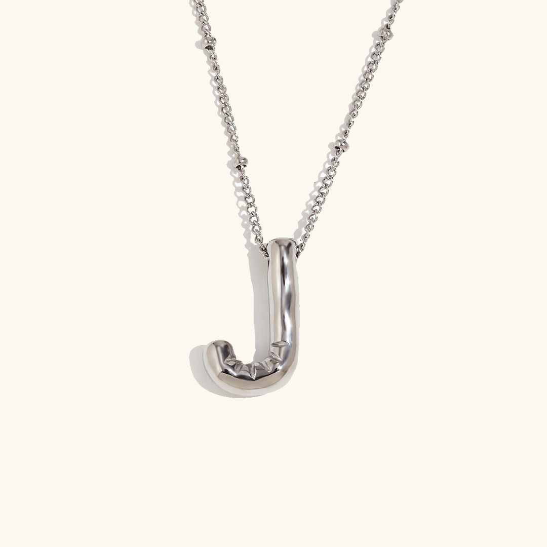 Collier personnalisé initiale avec bulles