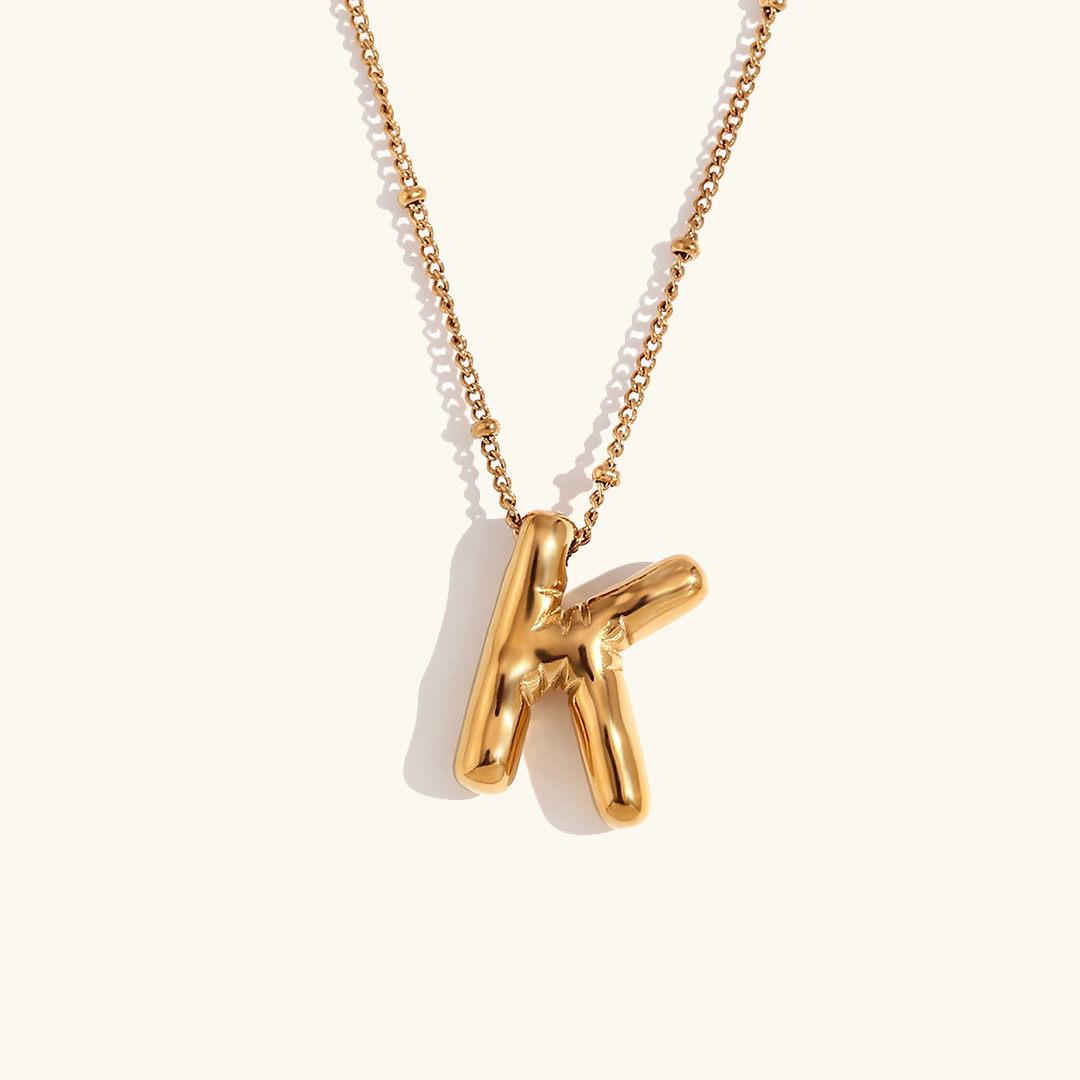 Collier personnalisé initiale avec bulles