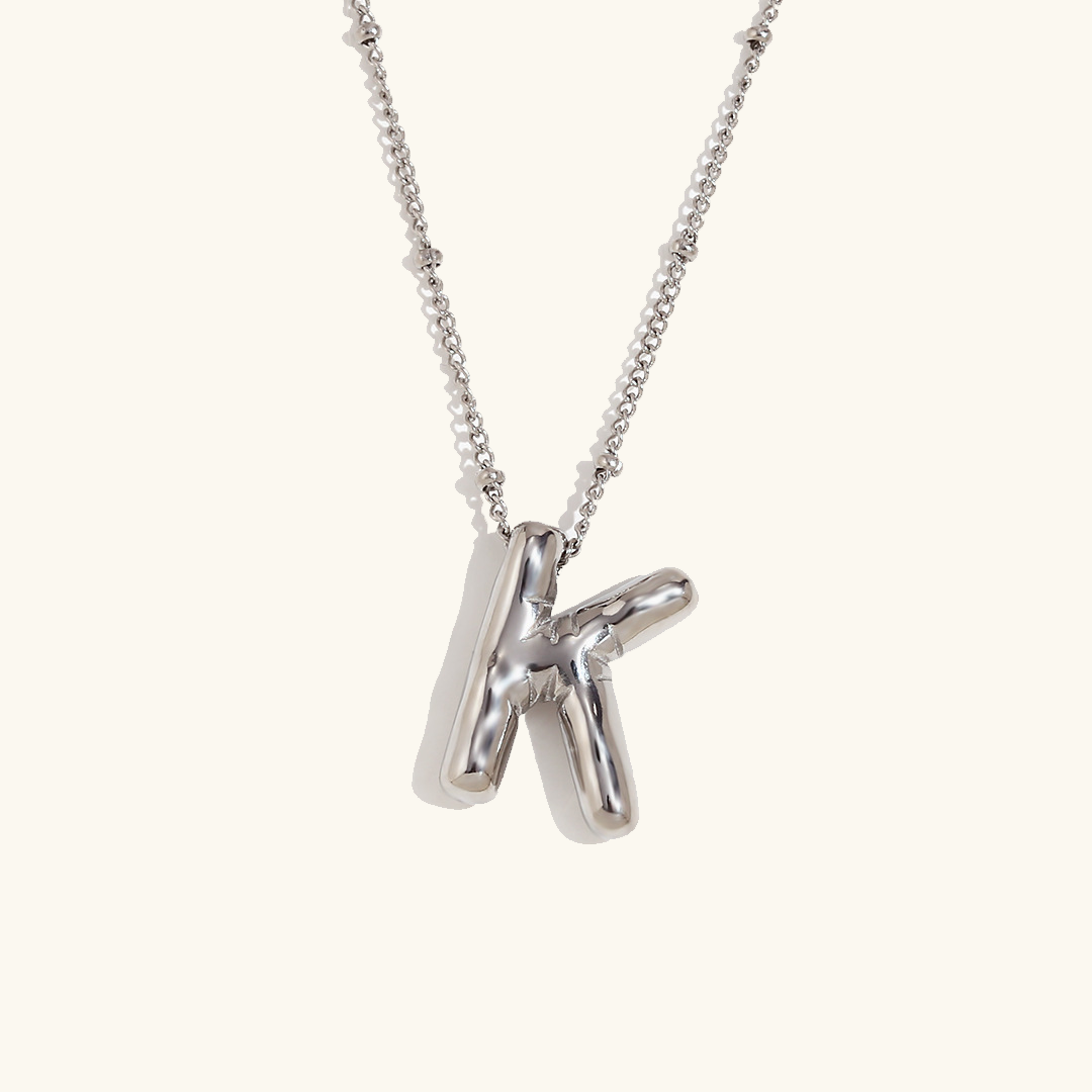 Collier personnalisé initiale avec bulles