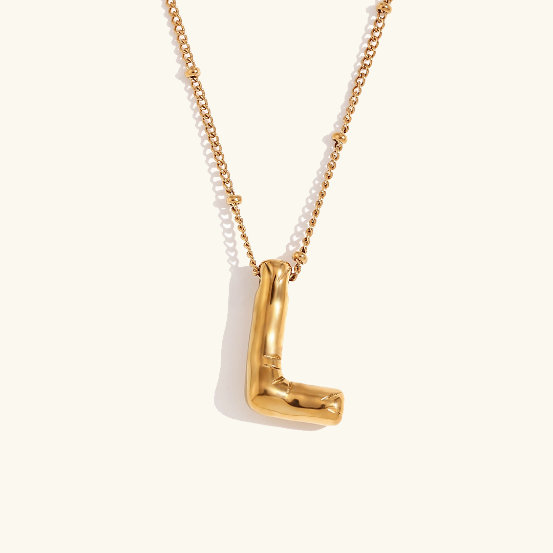 Collier personnalisé initiale avec bulles