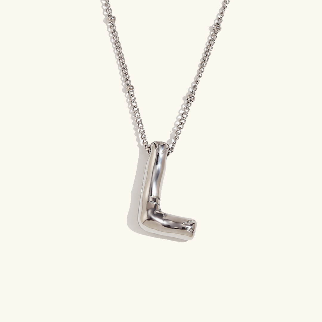 Collier personnalisé initiale avec bulles