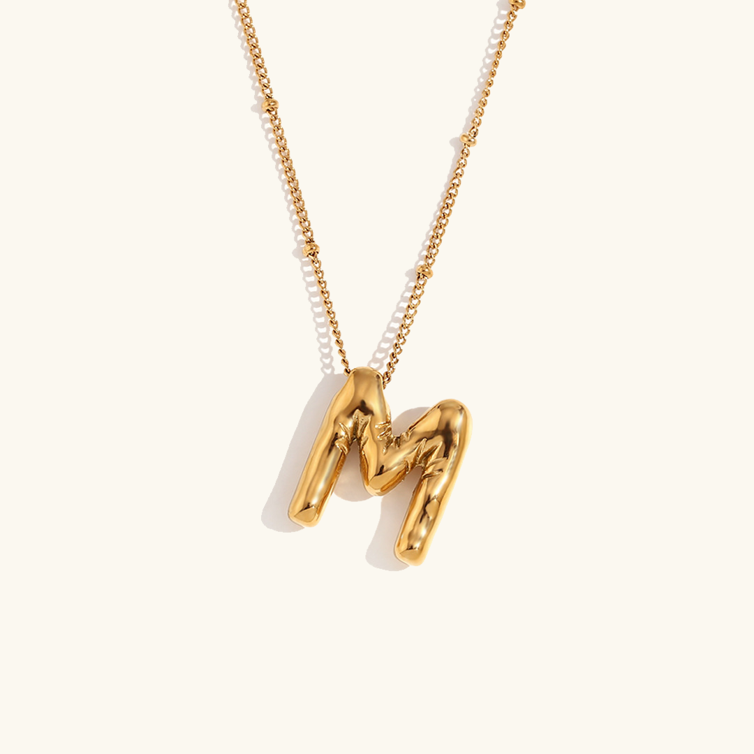 Collier personnalisé initiale avec bulles