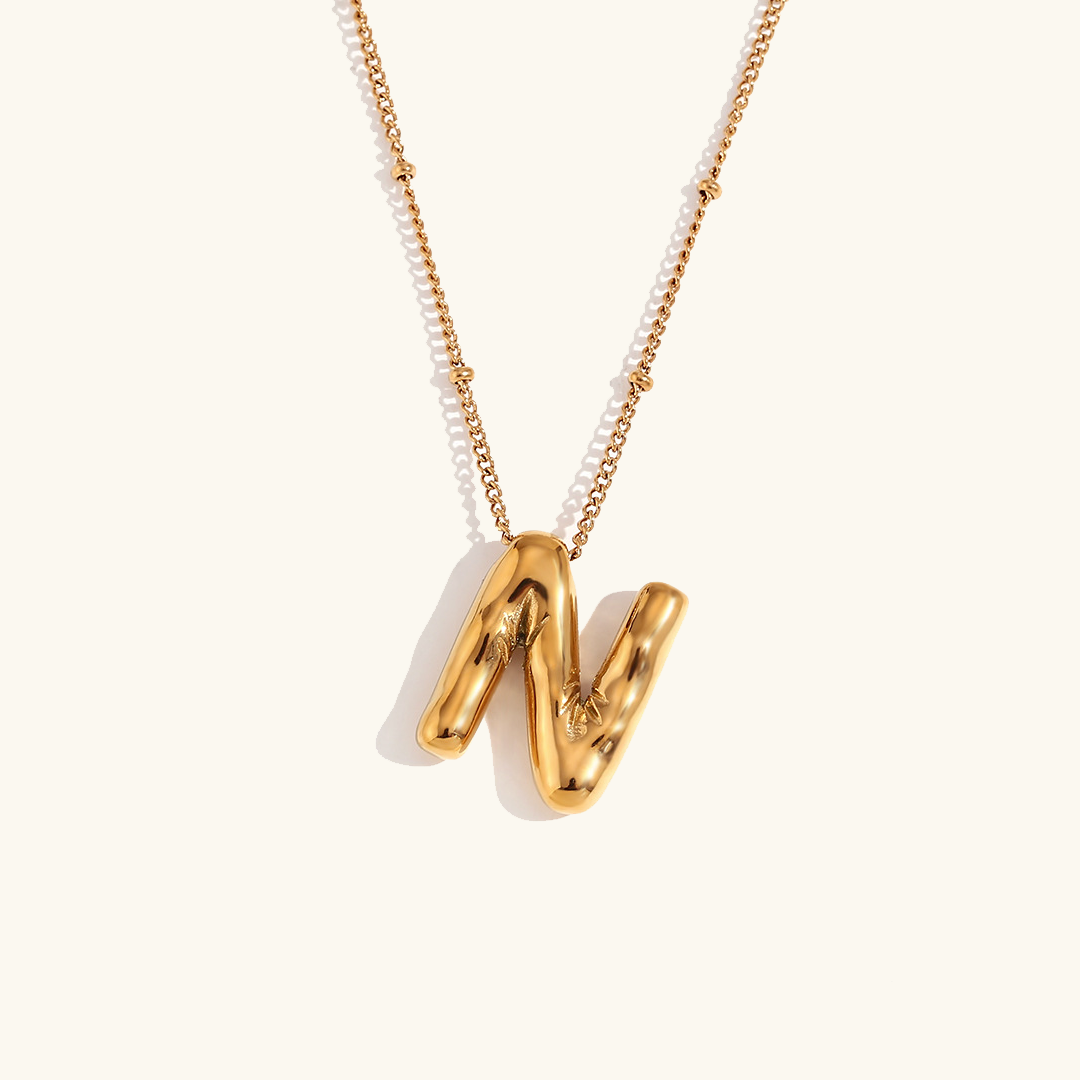 Collier personnalisé initiale avec bulles